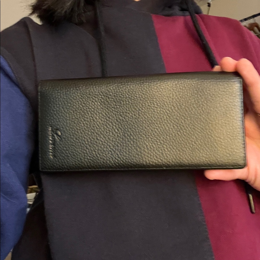 LAVEMI Genuine Black Pebbled Leather Wallet - Picture 15 of 16